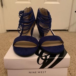 Nine West Royal Blue Kitten Heels